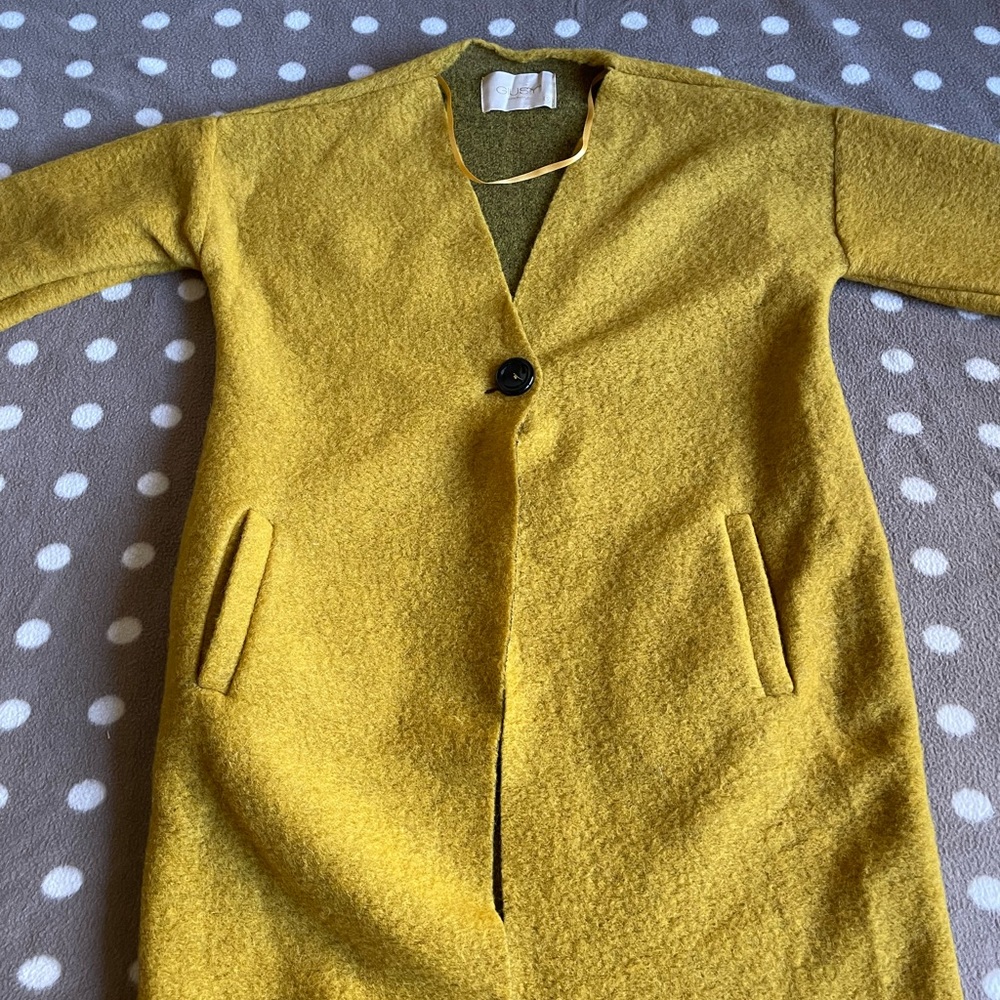 Mustard Yellow Cardigan (Made in Italy)